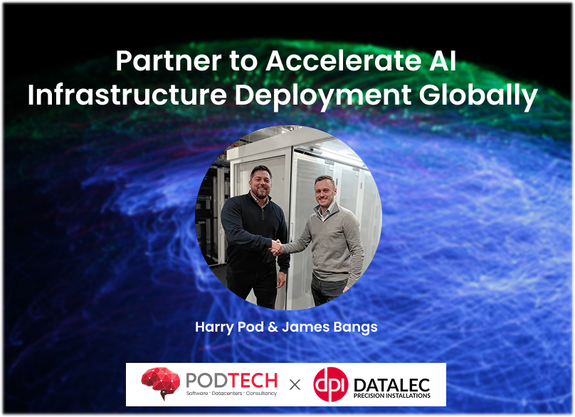 PODTECH and DPI strategic partnership announcement for global AI datacenter infrastructure deployment